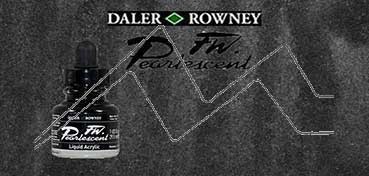 DALER ROWNEY FW ARTISTS INK PEARLESCENT BLACK NO. 032