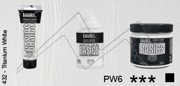 LIQUITEX BASICS ACRYLIC PAINT TITANIUM WHITE NO. 432