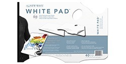 NEW WAVE WHITE PAD ERGONOMIC HAND HELD PAPER PALETTE - TAVOLOZZA DI CARTA BIANCA 40 FOGLI