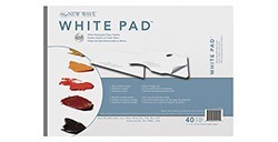 NEW WAVE WHITE PAD RECTANGULAR PAPER PALETTE - TAVOLOZZA DI CARTA BIANCA 40 FOGLI