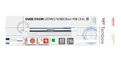 TOMBOW MONO ZERO BLISTER GOMMA DI PRECISIONE RETRATTILE TONDA FUSTO BIANCO-BLU-NERO + GOMMA DI RICAMBIO