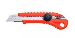 NT CUTTER MULTI-SURFACE CUTTER L-550P WITH RED SERRATED HANDLE AND 3 REPLACEMENT BLADES