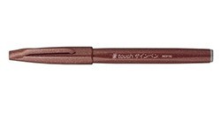 PENTEL TOUCH SIGN PEN PENNARELLO PUNTA PENNELLO - MARRONE
