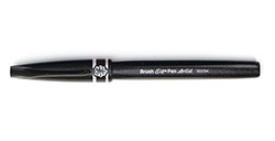 PENTEL BRUSH SIGN PEN ARTIST PENNARELLO PUNTA PENNELLO - NERO