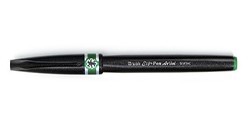 PENTEL BRUSH SIGN PEN ARTIST PENNARELLO PUNTA PENNELLO - VERDE