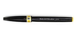PENTEL BRUSH SIGN PEN ARTIST PENNARELLO PUNTA PENNELLO - GIALLO