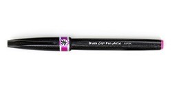 PENTEL BRUSH SIGN PEN ARTIST PENNARELLO PUNTA PENNELLO - ROSA