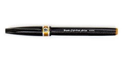 PENTEL BRUSH SIGN PEN ARTIST PENNARELLO PUNTA PENNELLO - OCRA GIALLA