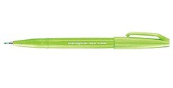 PENTEL BRUSH SIGN PEN TOUCH PASTEL PENNARELLO PUNTA A PENNELLO VERDE CHIARO K