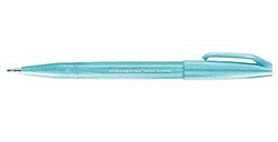 PENTEL BRUSH SIGN PEN TOUCH PASTEL PENNARELLO PUNTA A PENNELLO BLU PALLIDO S2