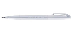 PENTEL BRUSH SIGN PEN TOUCH PASTEL PENNARELLO PUNTA A PENNELLO GRIGIO CHIARO N2