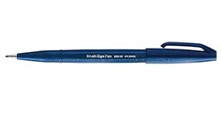 PENTEL BRUSH SIGN PEN TOUCH PASTEL PENNARELLO PUNTA A PENNELLO BLU MARINO CA