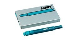 CONFEZIONE DA 5 CARTUCCE PER PENNA STILOGRAFICA LAMY - COLORE TURCHESE