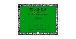 ARCHES BLOCCO PER ACQUERELLO GRANA FINE 300 G 20 FOGLI (COLLATO 4 LATI)