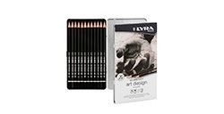 LYRA REMBRANDT ART DESIGN ASTUCCIO METALLO 12 MATITE DI GRAFITE