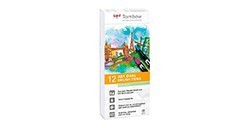 TOMBOW DUAL BRUSH SET 12 PENNARELLI A DOPPIA PUNTA CON PENNELLO - COLORI PASTELLO ABT-12P-2