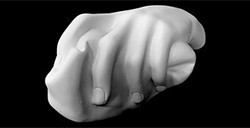 BUSTE EN PLÂTRE MAIN