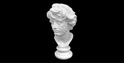 BUSTE EN PLÂTRE HOMME