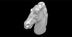 PLASTER BUST HORSE HEAD