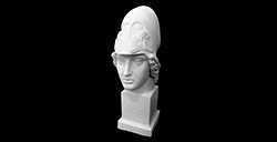 BUSTE EN PLÂTRE CASQUE