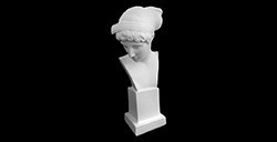 PLASTER BUST HAND IN HAIR