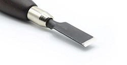 REIG GOUGE POUR SCULPTURE AVEC MANCHE EN BOIS - CISEAU 12 MM DE LARGE