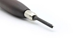 REIG GOUGE POUR SCULPTURE AVEC MANCHE EN BOIS - FORME DE U AVEC OUVERTURE DE 7.5 MM