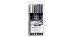 LYRA AQUA BRUSH DUO BOÎTE 6 FEUTRE - TONS GRIS