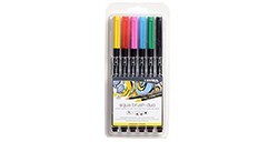 LYRA AQUA BRUSH DUO BOÎTE 6 FEUTRE - TONS PRIMAIRES