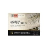 SAUNDERS WATERFORD BLOCCO CARTA PER ACQUERELLO COLLATO 4 LATI 20 FOGLI 300 G GRANA SATINATA