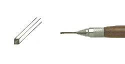 BURIN 1.5 X 1.5 MM 60º LONGUEUR 205 MM