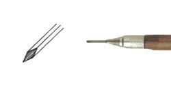BURIN 1.5 X 1.5 MM 30º LENGTH: 205 MM