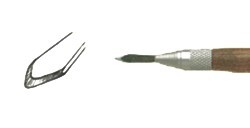 BURIN LANGUE DE CHAT 5 MM LARGEUR 205 MM LONGUEUR