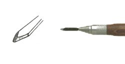 BURIN LANGUE DE CHAT 3 MM LARGEUR 205 MM LONGUEUR