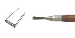 BURIN LANGUE DE CHAT 6 MM LARGEUR 205 MM LONGUEUR