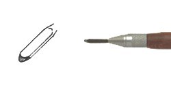 BURIN LANGUE DE CHAT 2.5 MM LARGEUR 205 MM LONGUEUR