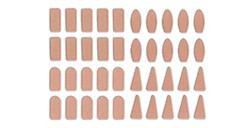 SOFFT ESPONJA - MIX 40 UNIDADES ( 4 X 10 UNIDADES DE CADA FORMA)