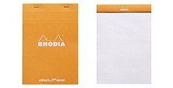 RHODIA DOT PAD 80 BLATT PUNKTRASTER 5 MM GEKLAMMERTER ORANGER EINBAND 80 G
