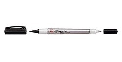 SAKURA IDENTI-PEN ROTULADOR DE TINTA PERMANENTE DE DOBLE PUNTA NEGRO
