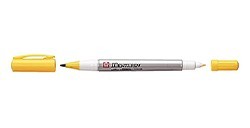 SAKURA IDENTI-PEN ROTULADOR DE TINTA PERMANENTE DE DOBLE PUNTA AMARILLO