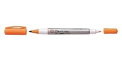SAKURA IDENTI-PEN ROTULADOR DE TINTA PERMANENTE DE DOBLE PUNTA NARANJA