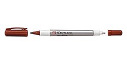 SAKURA IDENTI-PEN ROTULADOR DE TINTA PERMANENTE DE DOBLE PUNTA MARRÓN