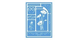 DECOART STENCIL AUTOADESIVO PAPAVERI AGS 204