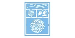 DECOART STENCIL AUTOADESIVO ZINNIAS DCPS 01