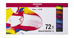 AMSTERDAM STANDARD SERIES SET COLORI ACRILICI SELEZIONE GENERALE 72 X 20 ML