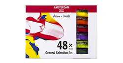 AMSTERDAM STANDARD SERIES SET COLORI ACRILICI SELEZIONE GENERALE 48 X 20 ML