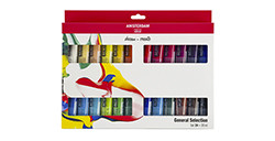 AMSTERDAM STANDARD SERIES SET COLORI ACRILICI SELEZIONE GENERALE 24 X 20 ML