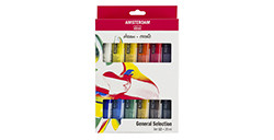 AMSTERDAM STANDARD SERIES SET COLORI ACRILICI SELEZIONE GENERALE 12 X 20 ML