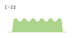 PRINCETON CATALYST CONTOUR SPATOLA IN NYLON N. 22 VERDE (56X37MM)