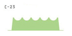 PRINCETON CATALYST CONTOUR SPATOLA IN NYLON N. 23 VERDE (56X37MM)